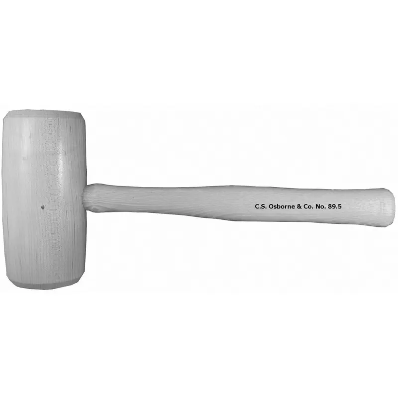 C.S. Osborne Barrel Shaped Hickory Mallet #89.5 - Various SizesSize #2: - 2-1/2" Face - 6" Head - 11-1/2" Length
