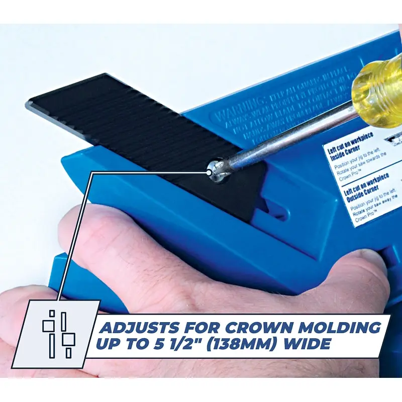 Kreg KMA2800 Crown Molding Tool, Plastic, For: Crown Molding up to 5-1/2 in W with 12 in Saw