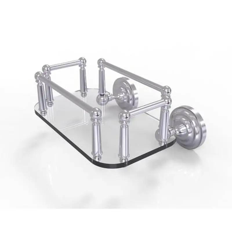 Allied Brass Que New Satin Chrome Wall Mount Towel Rack