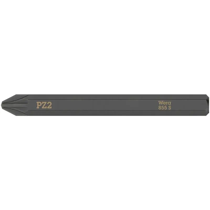 WERA 05018164001 855 S Pozidriv bits for impact screwdrivers, PZ 2 x 70 mm