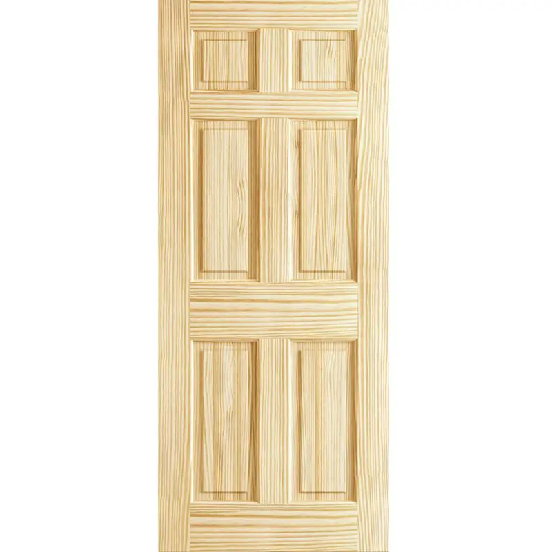 32 in. x 80 in. x 1.375 in. 6 Panel Colonial Double Hip Pine Interior Door Slab42 / each