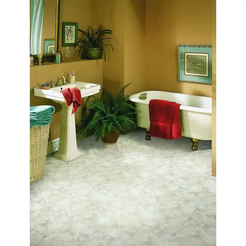 Armstrong Flooring Terraza 12-in x 12-in Chalk Peel-and-Stick Granite Vinyl Tile