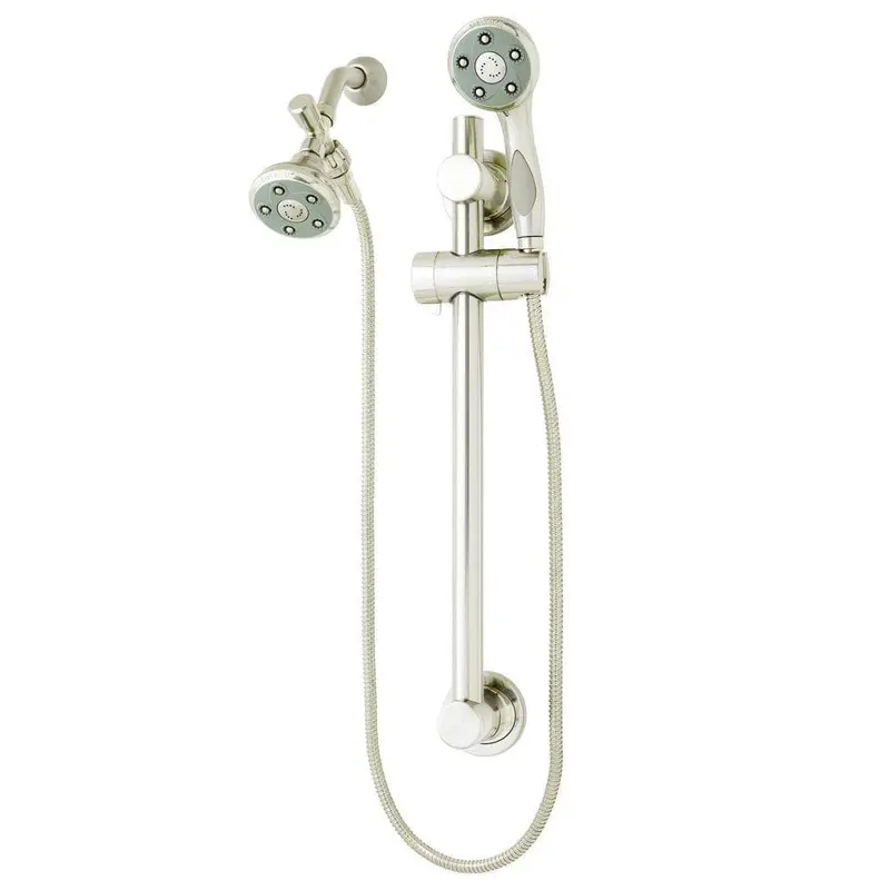 3-spray 3.5 in. Dual Shower Head and Handheld Shower Head in Brushed Nickel