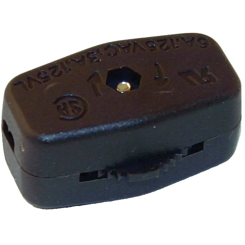 Atron LA973 In-Line Cord Switch, Switch, Brown