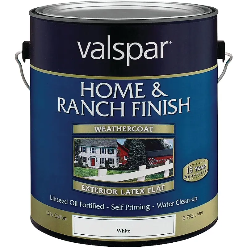 Valspar 018.5221-70.007 Premium Home and Ranch Paint, White, 1 gal