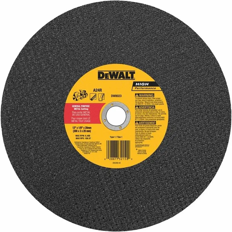 DEWALT | DW8023 12" x 1/8" x 20mm Metal Cutting Blade