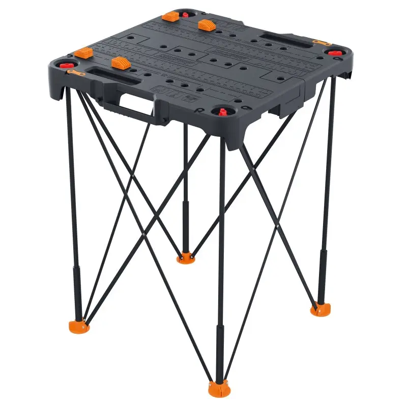 WORX WX066 Portable Work Table, 32 in OAH, 300 lb Capacity, Black, Plastic Tabletop