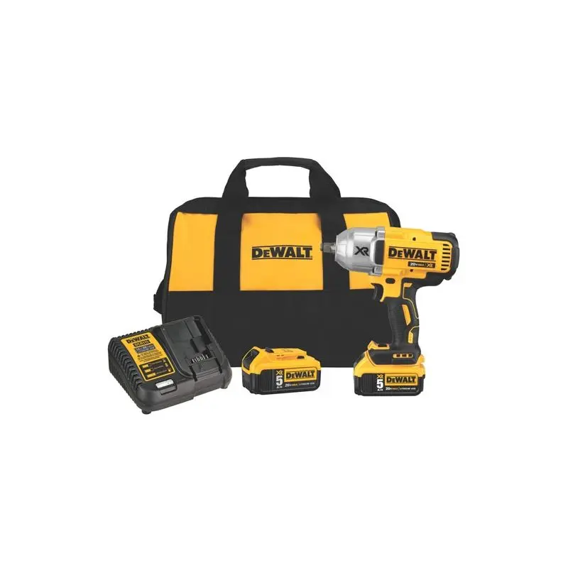 DEWALT DCF899HP2 20v MAX* XR Brushless High Torque 1/2" Impact Wrench Kit w. Hog Ring Anvil (5.0Ah)