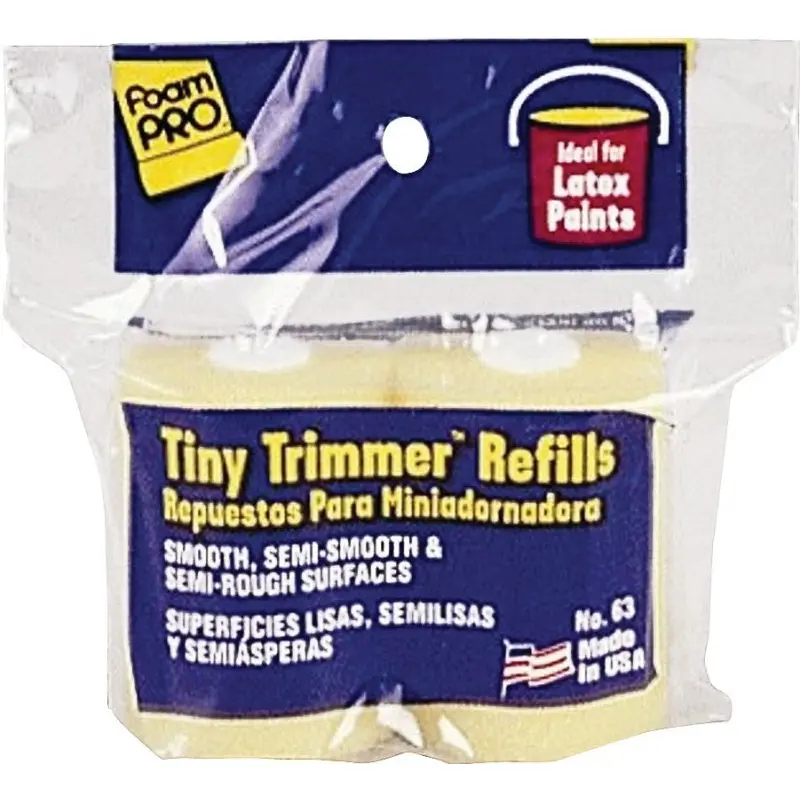 Foampro 63 Trimmer Refill, 3/8 in Thick Nap, 2 in L, Foam Cover