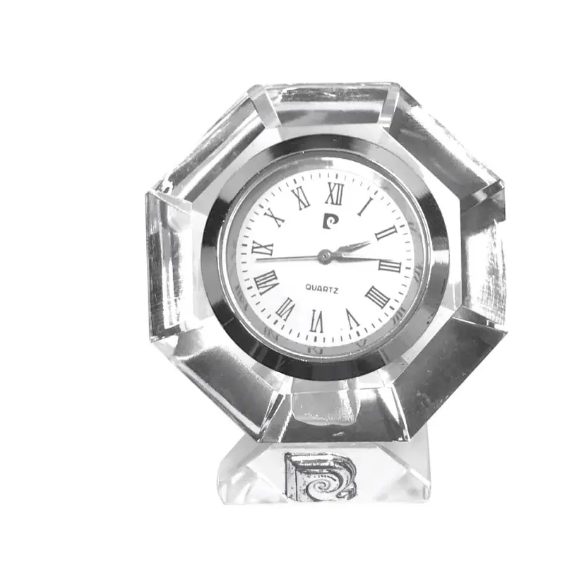 Tuiler - Crystal Hexagon Desk Clock by Pierre Cardin - Small
