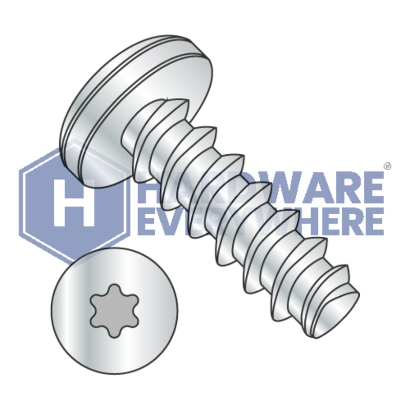 4-20 X 3/8 Thread Forming Screws / Torx / Pan Head / Steel / Zinc / Plastite (Blunt Tip) Alternate 48-2