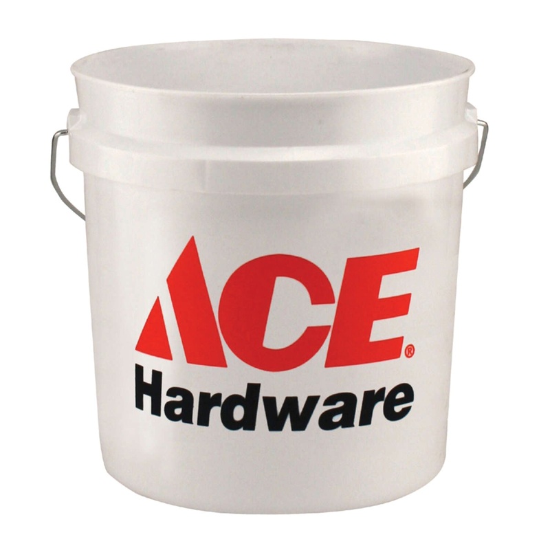 ACE 02GACE22200 Bucket, 2 gal Capacity, White, Plastic