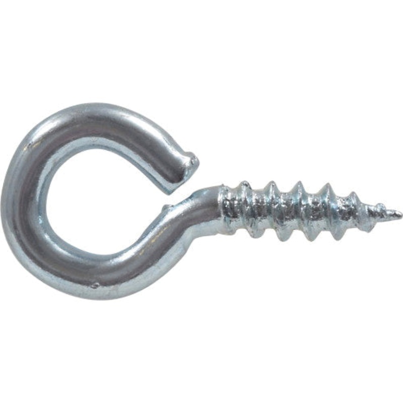 HARDWARE ESSENTIALS 851736 Eye Screw, Imperial, 0.192 in Eye ID, 1-13/16 in L, Hot Rolled Steel, Zinc-Plated