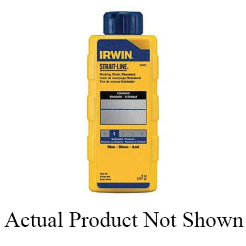 IRWIN STRAIT-LINE 64901 Marking Chalk Refill, Powder, Blue, 8 oz, Bottle