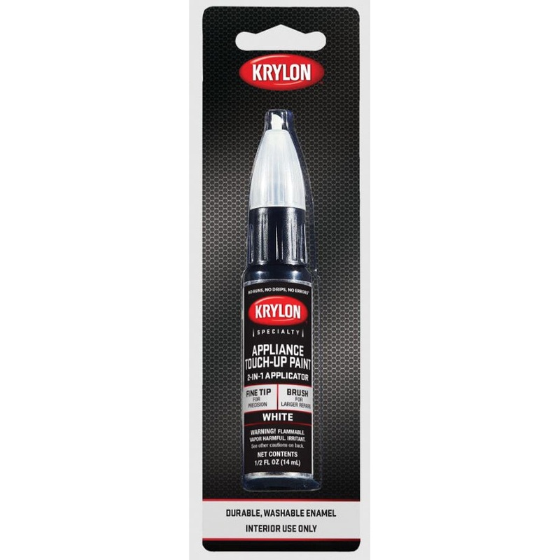 Krylon K07700A77 Appliance Touch-Up Paint, Gloss, White, 0.5 fl-oz