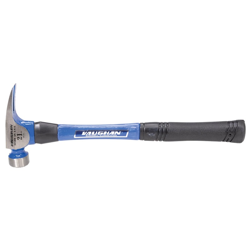 VAUGHAN California Framer CF21FG Framing Hammer, 21 oz Head, High Carbon Steel Head, Fiberglass Handle